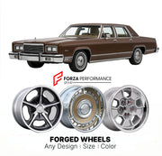 CUSTOM CLASSIC VINTAGE RESTOMOD RETRO OLD SCHOOL FORGED WHEELS RIMS for MERCURY MARQUIS 1979 - 1982
Custom forged wheels for classic American muscle cars. Ideal for restomod builds, vintage restorations, and show cars. Deep dish and retro styling available.

We manufacture premium quality forged wheels rims for Mercury Marquis 1979 - 1982 in any design, size, color.

THIS WHEEL DESIGN CAN BE CUSTOM-MADE FOR YOUR CAR IN ANY SIZE AND COLOR OPTIONS
Available in monoblock, 2-piece, 3-piece, duoblock, beadlock
3