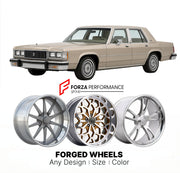 CUSTOM CLASSIC VINTAGE RESTOMOD RETRO OLD SCHOOL FORGED WHEELS RIMS for MERCURY MARQUIS 1983 - 1986
Custom forged wheels for classic American muscle cars. Ideal for restomod builds, vintage restorations, and show cars. Deep dish and retro styling available.

We manufacture premium quality forged wheels rims for Mercury Marquis 1983 - 1986 in any design, size, color.

THIS WHEEL DESIGN CAN BE CUSTOM-MADE FOR YOUR CAR IN ANY SIZE AND COLOR OPTIONS
Available in monoblock, 2-piece, 3-piece, duoblock, beadlock
3