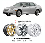 FORGED WHEELS RIMS for MERCURY MILAN 2006 - 2011

Custom forged wheels for Mercury Milan 2006 - 2011. Made-to-order monoblock, 2-piece and 3-piece rims in custom sizes, offsets, colors and finishes with guaranteed fitment.

We manufacture premium quality forged wheels rims for Mercury Milan 2006 - 2011 in any design, size, color.

THIS WHEEL DESIGN CAN BE CUSTOM-MADE FOR YOUR CAR IN ANY SIZE AND COLOR OPTIONS
Available in monoblock, 2-piece, 3-piece, duoblock, beadlock
3D wheel renderings are provided accor