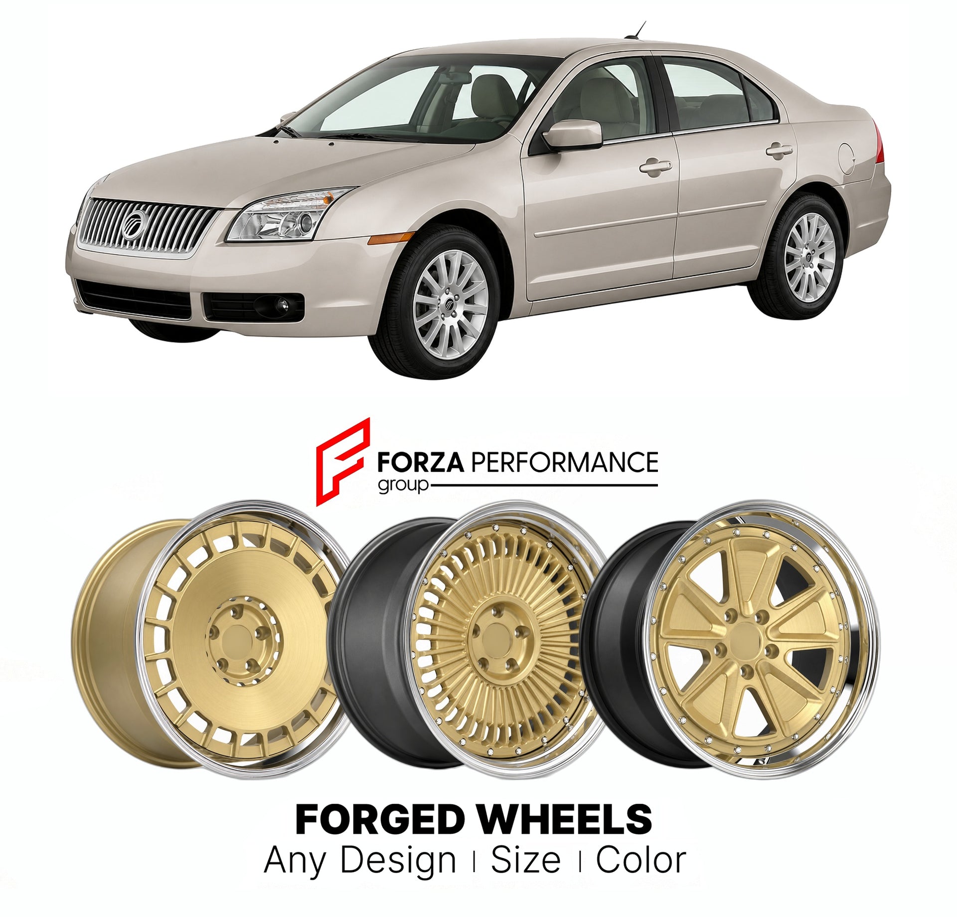 FORGED WHEELS RIMS for MERCURY MILAN I4 2006 - 2011

Custom forged wheels for Mercury Milan I4 2006 - 2011. Made-to-order monoblock, 2-piece and 3-piece rims in custom sizes, offsets, colors and finishes with guaranteed fitment.

We manufacture premium quality forged wheels rims for Mercury Milan I4 2006 - 2011 in any design, size, color.

THIS WHEEL DESIGN CAN BE CUSTOM-MADE FOR YOUR CAR IN ANY SIZE AND COLOR OPTIONS
Available in monoblock, 2-piece, 3-piece, duoblock, beadlock
3D wheel renderings are provi