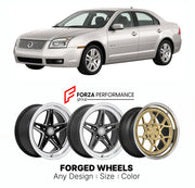 FORGED WHEELS RIMS for MERCURY MILAN PREMIER 2006 - 2011

Custom forged wheels for Mercury Milan Premier 2006 - 2011. Made-to-order monoblock, 2-piece and 3-piece rims in custom sizes, offsets, colors and finishes with guaranteed fitment.

We manufacture premium quality forged wheels rims for Mercury Milan Premier 2006 - 2011 in any design, size, color.

THIS WHEEL DESIGN CAN BE CUSTOM-MADE FOR YOUR CAR IN ANY SIZE AND COLOR OPTIONS
Available in monoblock, 2-piece, 3-piece, duoblock, beadlock
3D wheel rende