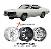 CUSTOM CLASSIC VINTAGE RESTOMOD RETRO OLD SCHOOL FORGED WHEELS RIMS for MERCURY MONTEGO GT 1970 - 1971
Custom forged wheels for classic American muscle cars. Ideal for restomod builds, vintage restorations, and show cars. Deep dish and retro styling available.

We manufacture premium quality forged wheels rims for Mercury Montego GT 1970 - 1971 in any design, size, color.

THIS WHEEL DESIGN CAN BE CUSTOM-MADE FOR YOUR CAR IN ANY SIZE AND COLOR OPTIONS
Available in monoblock, 2-piece, 3-piece, duoblock, bead