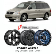 FORGED WHEELS RIMS for MERCURY MONTEREY 2004 - 2007

Custom forged wheels for Mercury Monterey 2004 - 2007. Made-to-order monoblock, 2-piece and 3-piece rims in custom sizes, offsets, colors and finishes with guaranteed fitment.

We manufacture premium quality forged wheels rims for Mercury Monterey 2004 - 2007 in any design, size, color.

THIS WHEEL DESIGN CAN BE CUSTOM-MADE FOR YOUR CAR IN ANY SIZE AND COLOR OPTIONS
Available in monoblock, 2-piece, 3-piece, duoblock, beadlock
3D wheel renderings are provi