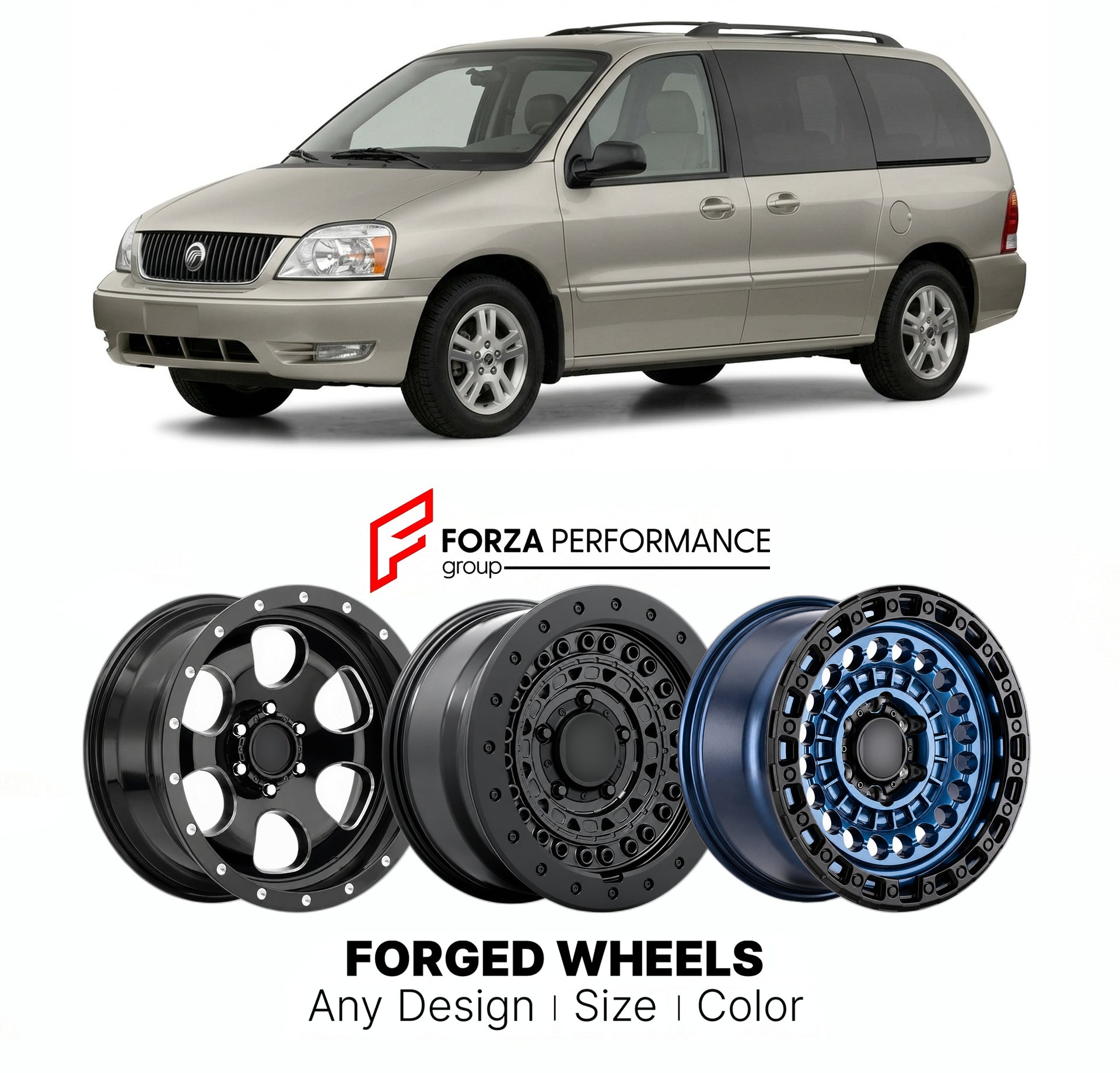 FORGED WHEELS RIMS for MERCURY MONTEREY 2004 - 2007

Custom forged wheels for Mercury Monterey 2004 - 2007. Made-to-order monoblock, 2-piece and 3-piece rims in custom sizes, offsets, colors and finishes with guaranteed fitment.

We manufacture premium quality forged wheels rims for Mercury Monterey 2004 - 2007 in any design, size, color.

THIS WHEEL DESIGN CAN BE CUSTOM-MADE FOR YOUR CAR IN ANY SIZE AND COLOR OPTIONS
Available in monoblock, 2-piece, 3-piece, duoblock, beadlock
3D wheel renderings are provi