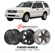 FORGED WHEELS RIMS for MERCURY MOUNTAINEER 1997 - 2010

Custom forged wheels for Mercury Mountaineer 1997 - 2010. Made-to-order monoblock, 2-piece and 3-piece rims in custom sizes, offsets, colors and finishes with guaranteed fitment.

We manufacture premium quality forged wheels rims for Mercury Mountaineer 1997 - 2010 in any design, size, color.

THIS WHEEL DESIGN CAN BE CUSTOM-MADE FOR YOUR CAR IN ANY SIZE AND COLOR OPTIONS
Available in monoblock, 2-piece, 3-piece, duoblock, beadlock
3D wheel renderings 