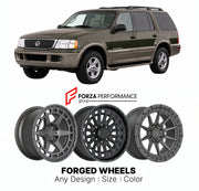 FORGED WHEELS RIMS for MERCURY MOUNTAINEER 2002 - 2005

Custom forged wheels for Mercury Mountaineer 2002 - 2005. Made-to-order monoblock, 2-piece and 3-piece rims in custom sizes, offsets, colors and finishes with guaranteed fitment.

We manufacture premium quality forged wheels rims for Mercury Mountaineer 2002 - 2005 in any design, size, color.

THIS WHEEL DESIGN CAN BE CUSTOM-MADE FOR YOUR CAR IN ANY SIZE AND COLOR OPTIONS
Available in monoblock, 2-piece, 3-piece, duoblock, beadlock
3D wheel renderings 