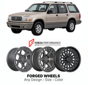 FORGED WHEELS RIMS for MERCURY MOUNTAINEER BASE 1997 - 2010

Custom forged wheels for Mercury Mountaineer Base 1997 - 2010. Made-to-order monoblock, 2-piece and 3-piece rims in custom sizes, offsets, colors and finishes with guaranteed fitment.

We manufacture premium quality forged wheels rims for Mercury Mountaineer Base 1997 - 2010 in any design, size, color.

THIS WHEEL DESIGN CAN BE CUSTOM-MADE FOR YOUR CAR IN ANY SIZE AND COLOR OPTIONS
Available in monoblock, 2-piece, 3-piece, duoblock, beadlock
3D wh