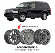 FORGED WHEELS RIMS for MERCURY MOUNTAINEER LUXURY 1997 - 2010

Custom forged wheels for Mercury Mountaineer Luxury 1997 - 2010. Made-to-order monoblock, 2-piece and 3-piece rims in custom sizes, offsets, colors and finishes with guaranteed fitment.

We manufacture premium quality forged wheels rims for Mercury Mountaineer Luxury 1997 - 2010 in any design, size, color.

THIS WHEEL DESIGN CAN BE CUSTOM-MADE FOR YOUR CAR IN ANY SIZE AND COLOR OPTIONS
Available in monoblock, 2-piece, 3-piece, duoblock, beadlock