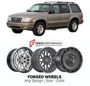 FORGED WHEELS RIMS for MERCURY MOUNTAINEER V8 AWD 1997 - 2010

Custom forged wheels for Mercury Mountaineer V8 AWD 1997 - 2010. Made-to-order monoblock, 2-piece and 3-piece rims in custom sizes, offsets, colors and finishes with guaranteed fitment.

We manufacture premium quality forged wheels rims for Mercury Mountaineer V8 AWD 1997 - 2010 in any design, size, color.

THIS WHEEL DESIGN CAN BE CUSTOM-MADE FOR YOUR CAR IN ANY SIZE AND COLOR OPTIONS
Available in monoblock, 2-piece, 3-piece, duoblock, beadlock