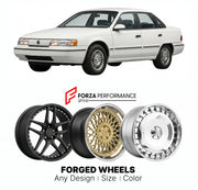 FORGED WHEELS RIMS for MERCURY SABLE 1986 - 1991

Custom forged wheels for Mercury Sable 1986 - 1991. Made-to-order monoblock, 2-piece and 3-piece rims in custom sizes, offsets, colors and finishes with guaranteed fitment.

We manufacture premium quality forged wheels rims for Mercury Sable 1986 - 1991 in any design, size, color.

THIS WHEEL DESIGN CAN BE CUSTOM-MADE FOR YOUR CAR IN ANY SIZE AND COLOR OPTIONS
Available in monoblock, 2-piece, 3-piece, duoblock, beadlock
3D wheel renderings are provided accor