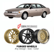 FORGED WHEELS RIMS for MERCURY SABLE 1992 - 1995

Custom forged wheels for Mercury Sable 1992 - 1995. Made-to-order monoblock, 2-piece and 3-piece rims in custom sizes, offsets, colors and finishes with guaranteed fitment.

We manufacture premium quality forged wheels rims for Mercury Sable 1992 - 1995 in any design, size, color.

THIS WHEEL DESIGN CAN BE CUSTOM-MADE FOR YOUR CAR IN ANY SIZE AND COLOR OPTIONS
Available in monoblock, 2-piece, 3-piece, duoblock, beadlock
3D wheel renderings are provided accor
