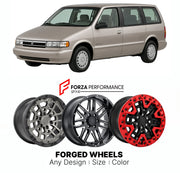FORGED WHEELS RIMS for MERCURY VILLAGER 1993 - 1998

Custom forged wheels for Mercury Villager 1993 - 1998. Made-to-order monoblock, 2-piece and 3-piece rims in custom sizes, offsets, colors and finishes with guaranteed fitment.

We manufacture premium quality forged wheels rims for Mercury Villager 1993 - 1998 in any design, size, color.

THIS WHEEL DESIGN CAN BE CUSTOM-MADE FOR YOUR CAR IN ANY SIZE AND COLOR OPTIONS
Available in monoblock, 2-piece, 3-piece, duoblock, beadlock
3D wheel renderings are provi