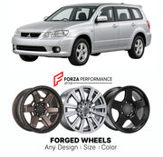 FORGED WHEELS RIMS for MITSUBISHI AIRTREK CU 2001 - 2005

Custom forged wheels for Mitsubishi Airtrek CU 2001 - 2005. Made-to-order monoblock, 2-piece and 3-piece rims in custom sizes, offsets, colors and finishes with guaranteed fitment.

We manufacture premium quality forged wheels rims for Mitsubishi Airtrek CU 2001 - 2005 in any design, size, color.

JDM WHEEL DESIGNS: our Japanese collection for SUVs and pickups includes designs inspired by Bradley V, Method Race Wheels, Forgiato, Kuhl Racing, Mugen, T