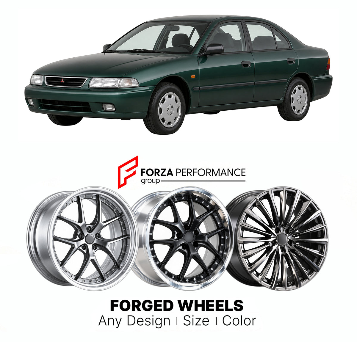 CUSTOM CLASSIC VINTAGE RESTOMOD RETRO OLD SCHOOL FORGED WHEELS RIMS for MITSUBISHI CARISMA DA 1995 - 1999

Custom forged wheels for Mitsubishi Carisma DA 1995 - 1999. Classic, vintage, restomod and retro JDM wheel designs made to order in custom sizes, offsets, colors and finishes with guaranteed fitment.

We manufacture premium quality forged wheels rims for Mitsubishi Carisma DA 1995 - 1999 in any design, size, color.

JDM WHEEL DESIGNS: our Japanese collection for sedans and wagons includes designs inspi