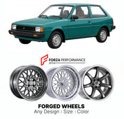 CUSTOM CLASSIC VINTAGE RESTOMOD RETRO OLD SCHOOL FORGED WHEELS RIMS for MITSUBISHI COLT A20 1978 - 1984

Custom forged wheels for Mitsubishi Colt A20 1978 - 1984. Classic, vintage, restomod and retro JDM wheel designs made to order in custom sizes, offsets, colors and finishes with guaranteed fitment.

We manufacture premium quality forged wheels rims for Mitsubishi Colt A20 1978 - 1984 in any design, size, color.

JDM WHEEL DESIGNS: our Japanese collection for sedans and wagons includes designs inspired by