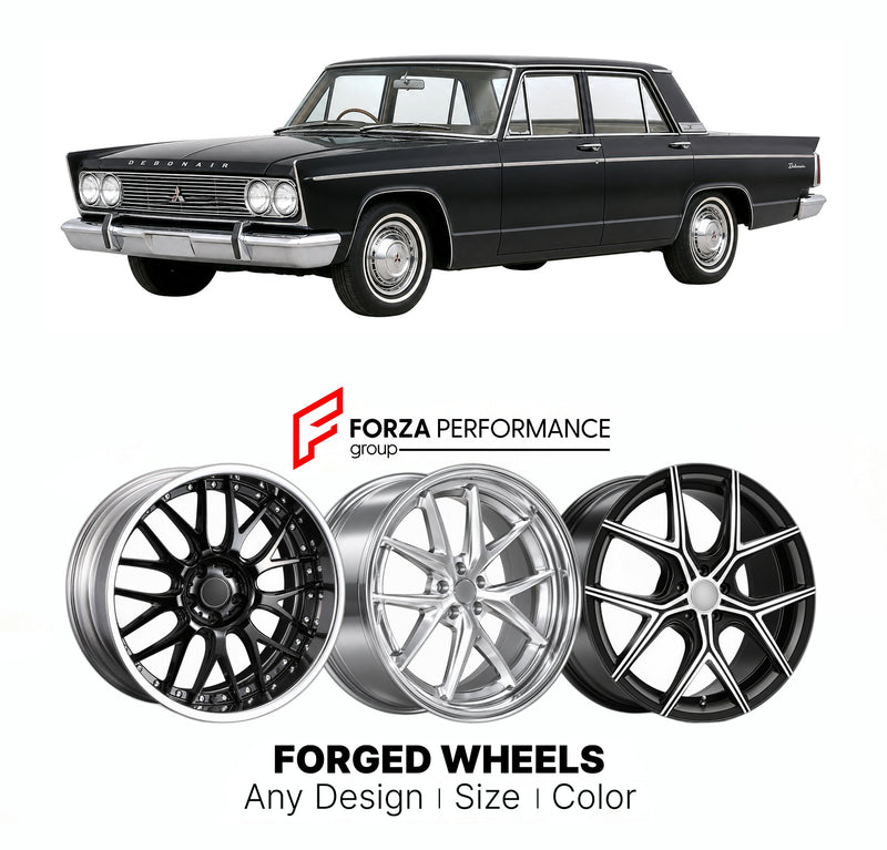 CUSTOM CLASSIC VINTAGE RESTOMOD RETRO OLD SCHOOL FORGED WHEELS RIMS for MITSUBISHI DEBONAIR A30 1964 - 1986