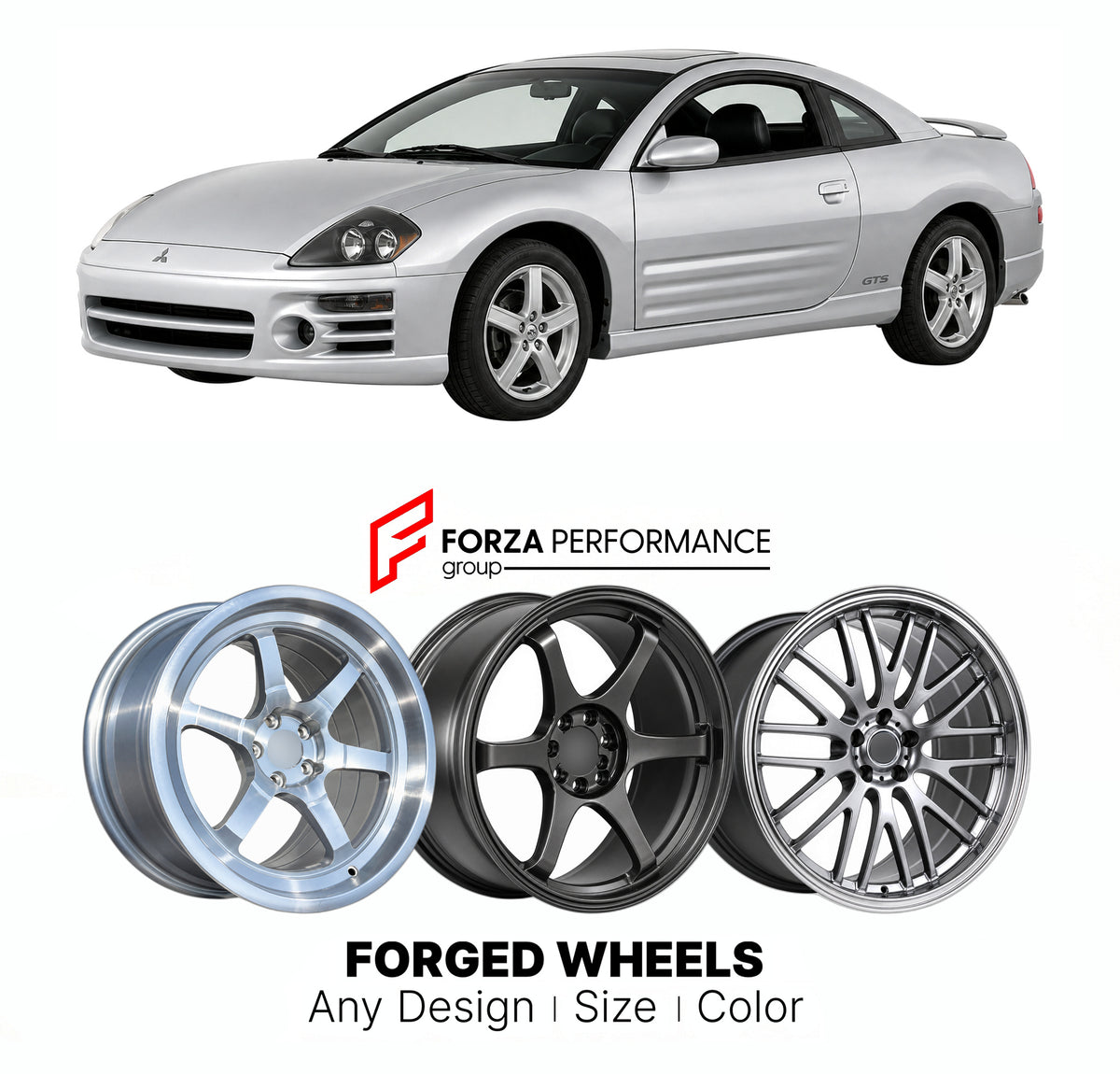 CUSTOM CLASSIC VINTAGE RESTOMOD RETRO OLD SCHOOL FORGED WHEELS RIMS for MITSUBISHI ECLIPSE D50 1999 - 2005

Custom forged wheels for Mitsubishi Eclipse D50 1999 - 2005. Classic, vintage, restomod and retro JDM wheel designs made to order in custom sizes, offsets, colors and finishes with guaranteed fitment.

We manufacture premium quality forged wheels rims for Mitsubishi Eclipse D50 1999 - 2005 in any design, size, color.

JDM WHEEL DESIGNS: our Japanese collection for sports cars and coupes includes desig