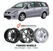 FORGED WHEELS RIMS for MITSUBISHI GRANDIS NA 2003 - 2011

Custom forged wheels for Mitsubishi Grandis NA 2003 - 2011. Made-to-order monoblock, 2-piece and 3-piece rims in custom sizes, offsets, colors and finishes with guaranteed fitment.

We manufacture premium quality forged wheels rims for Mitsubishi Grandis NA 2003 - 2011 in any design, size, color.

JDM WHEEL DESIGNS: our Japanese collection for hatchbacks, kei cars and MPVs includes designs inspired by Rays Volk Racing, Enkei, XXR, Rota, Work Wheels, 