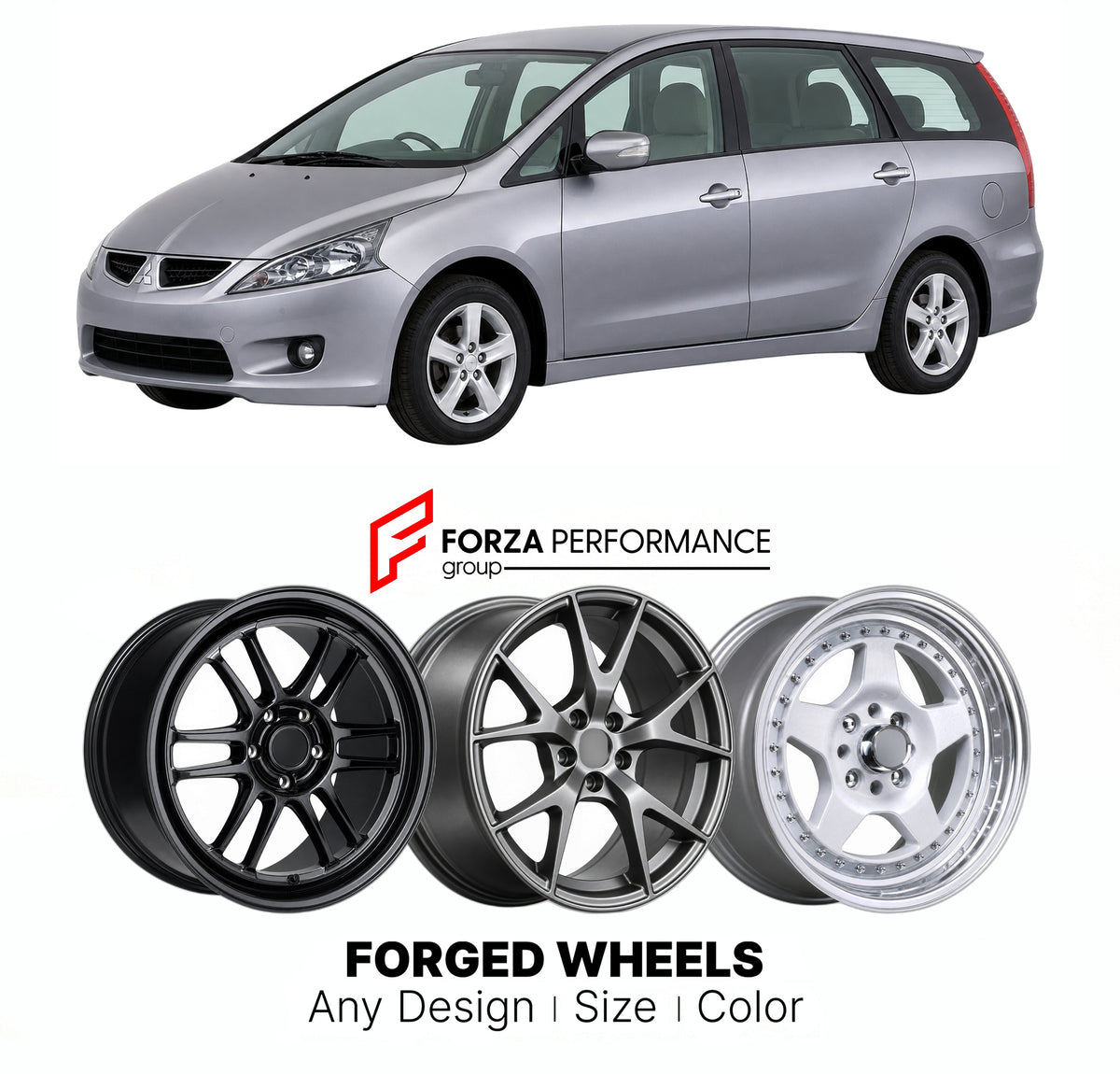 FORGED WHEELS RIMS for MITSUBISHI GRANDIS NA 2003 - 2011

Custom forged wheels for Mitsubishi Grandis NA 2003 - 2011. Made-to-order monoblock, 2-piece and 3-piece rims in custom sizes, offsets, colors and finishes with guaranteed fitment.

We manufacture premium quality forged wheels rims for Mitsubishi Grandis NA 2003 - 2011 in any design, size, color.

JDM WHEEL DESIGNS: our Japanese collection for hatchbacks, kei cars and MPVs includes designs inspired by Rays Volk Racing, Enkei, XXR, Rota, Work Wheels, 