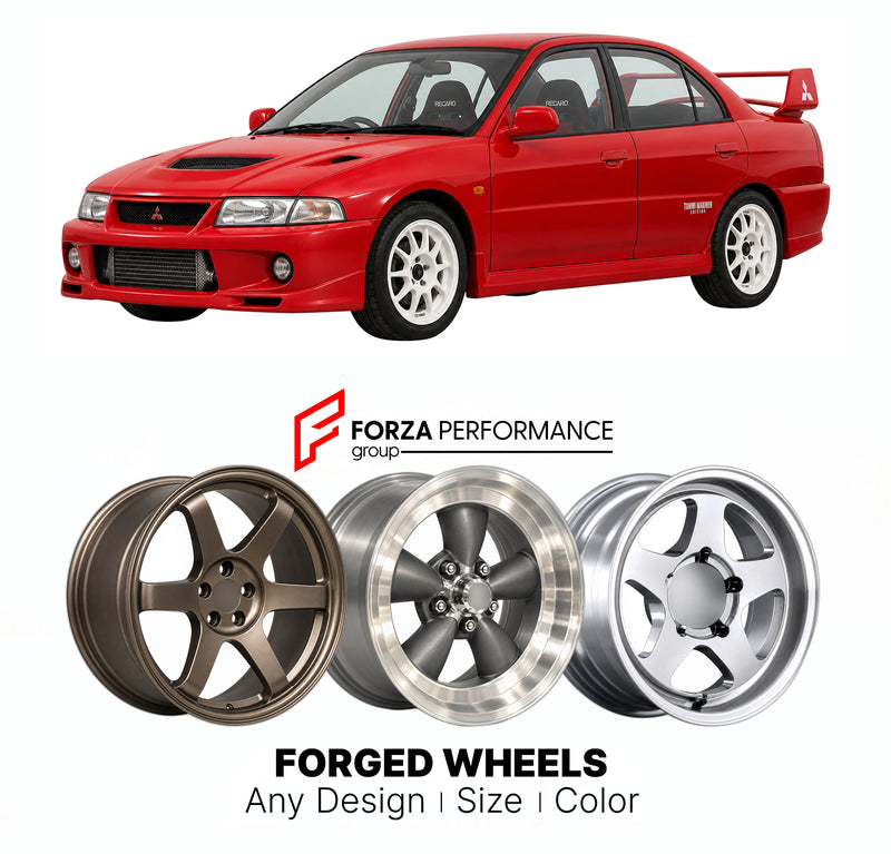 CUSTOM CLASSIC VINTAGE RESTOMOD RETRO OLD SCHOOL FORGED WHEELS RIMS for MITSUBISHI LANCER EVOLUTION VI CP9A 1999 - 2001