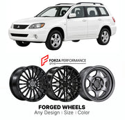 FORGED WHEELS RIMS for MITSUBISHI OUTLANDER CU 2001 - 2006

Custom forged wheels for Mitsubishi Outlander CU 2001 - 2006. Made-to-order monoblock, 2-piece and 3-piece rims in custom sizes, offsets, colors and finishes with guaranteed fitment.

We manufacture premium quality forged wheels rims for Mitsubishi Outlander CU 2001 - 2006 in any design, size, color.

JDM WHEEL DESIGNS: our Japanese collection for SUVs and pickups includes designs inspired by Bradley V, Method Race Wheels, Forgiato, Kuhl Racing, Mu
