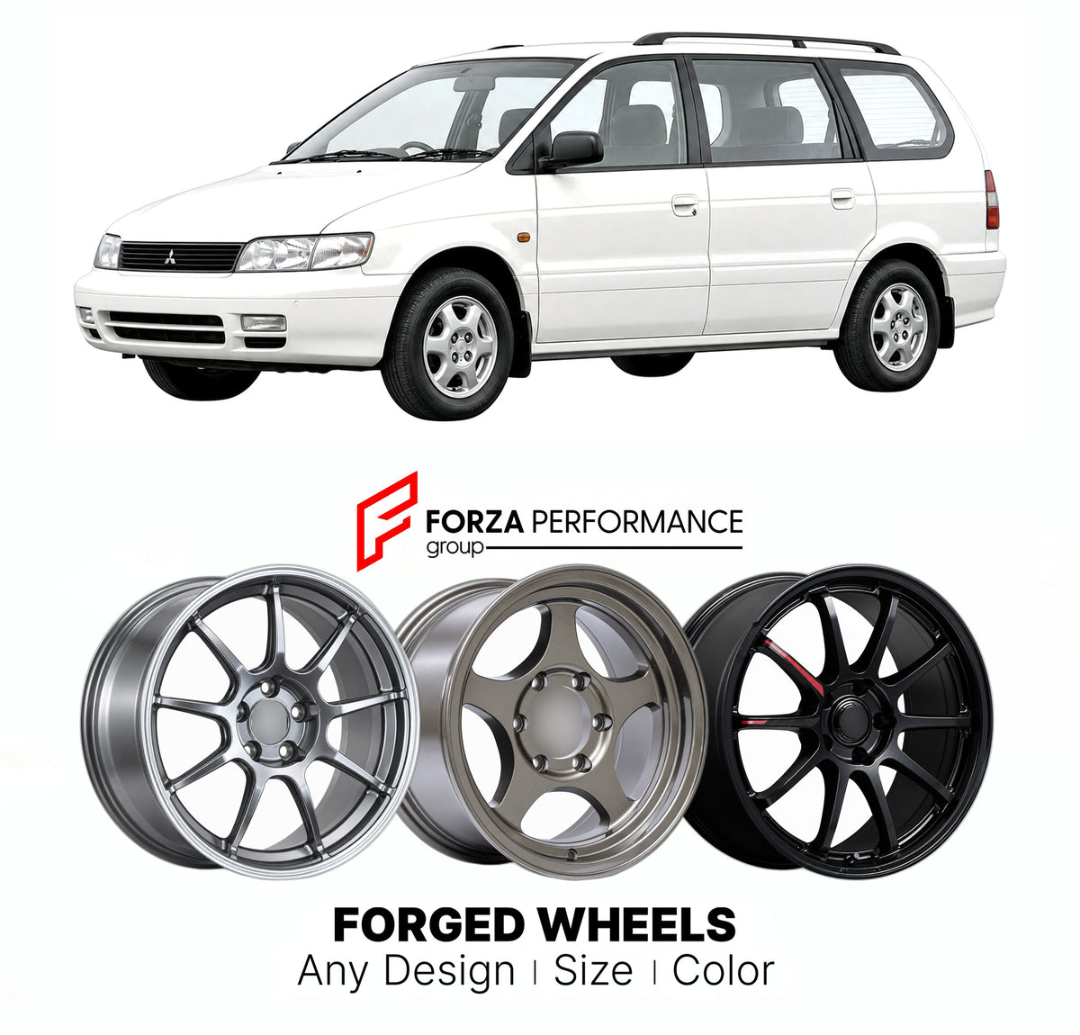 CUSTOM CLASSIC VINTAGE RESTOMOD RETRO OLD SCHOOL FORGED WHEELS RIMS for MITSUBISHI SPACE WAGON CHARIOT N30 N40 1991 - 1997

Custom forged wheels for Mitsubishi Space Wagon Chariot N30 N40 1991 - 1997. Classic, vintage, restomod and retro JDM wheel designs made to order in custom sizes, offsets, colors and finishes with guaranteed fitment.

We manufacture premium quality forged wheels rims for Mitsubishi Space Wagon Chariot N30 N40 1991 - 1997 in any design, size, color.

JDM WHEEL DESIGNS: our Japanese coll