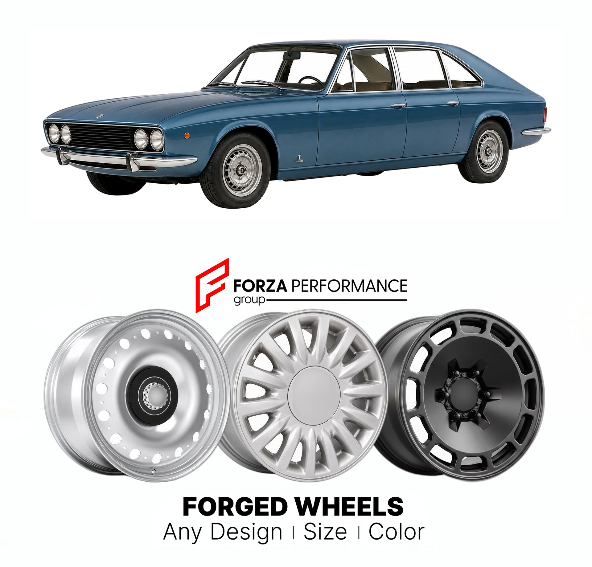 CUSTOM CLASSIC VINTAGE RESTOMOD RETRO OLD SCHOOL FORGED WHEELS RIMS for MONICA 560 1972 - 1974

Custom forged wheels for Monica 560 1972 - 1974. Classic, vintage, restomod wheel designs made to order in custom sizes, offsets, colors and finishes.

We manufacture premium quality forged wheels rims for Monica 560 1972 - 1974 in any design, size, color.

THIS WHEEL DESIGN CAN BE CUSTOM-MADE FOR YOUR CAR IN ANY SIZE AND COLOR OPTIONS
Available in monoblock, 2-piece, 3-piece, duoblock, beadlock
3D wheel renderin
