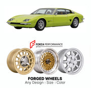 CUSTOM CLASSIC VINTAGE RESTOMOD RETRO OLD SCHOOL FORGED WHEELS RIMS for MONTEVERDI HAI 450 SS 1970 - 1970

Custom forged wheels for Monteverdi Hai 450 SS 1970 - 1970. Classic, vintage, restomod wheel designs made to order in custom sizes, offsets, colors and finishes.

We manufacture premium quality forged wheels rims for Monteverdi Hai 450 SS 1970 - 1970 in any design, size, color.

THIS WHEEL DESIGN CAN BE CUSTOM-MADE FOR YOUR CAR IN ANY SIZE AND COLOR OPTIONS
Available in monoblock, 2-piece, 3-piece, duo