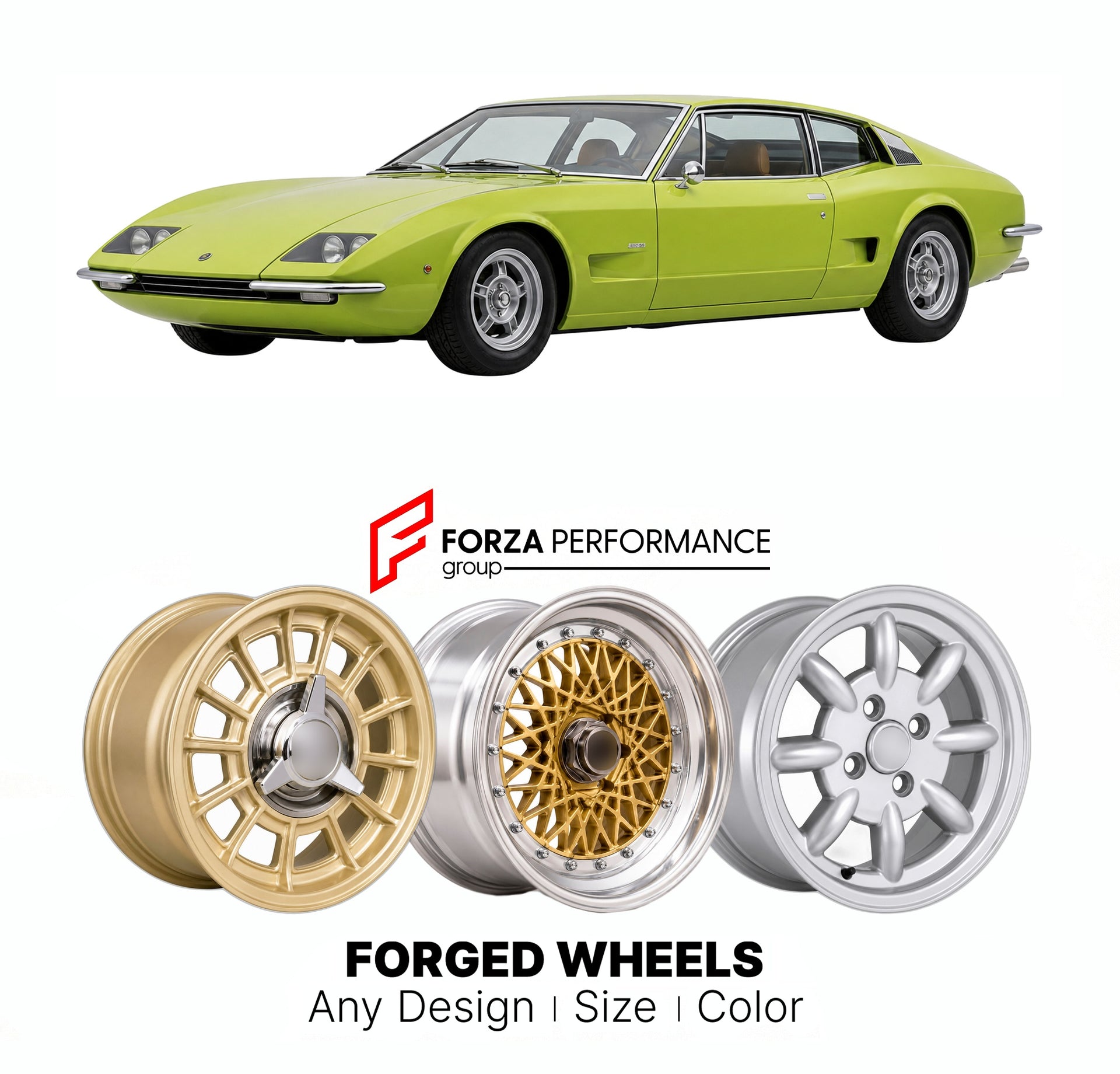 CUSTOM CLASSIC VINTAGE RESTOMOD RETRO OLD SCHOOL FORGED WHEELS RIMS for MONTEVERDI HAI 450 SS 1970 - 1970

Custom forged wheels for Monteverdi Hai 450 SS 1970 - 1970. Classic, vintage, restomod wheel designs made to order in custom sizes, offsets, colors and finishes.

We manufacture premium quality forged wheels rims for Monteverdi Hai 450 SS 1970 - 1970 in any design, size, color.

THIS WHEEL DESIGN CAN BE CUSTOM-MADE FOR YOUR CAR IN ANY SIZE AND COLOR OPTIONS
Available in monoblock, 2-piece, 3-piece, duo