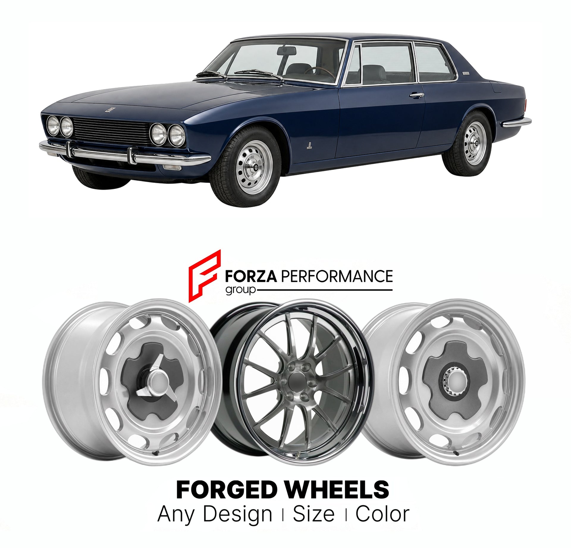 CUSTOM CLASSIC VINTAGE RESTOMOD RETRO OLD SCHOOL FORGED WHEELS RIMS for MONTEVERDI HIGH SPEED 375 4 1971 - 1976

Custom forged wheels for Monteverdi High Speed 375 4 1971 - 1976. Classic, vintage, restomod wheel designs made to order in custom sizes, offsets, colors and finishes.

We manufacture premium quality forged wheels rims for Monteverdi High Speed 375 4 1971 - 1976 in any design, size, color.

THIS WHEEL DESIGN CAN BE CUSTOM-MADE FOR YOUR CAR IN ANY SIZE AND COLOR OPTIONS
Available in monoblock, 2-p