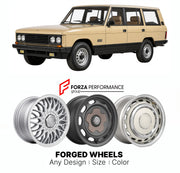 CUSTOM CLASSIC VINTAGE RESTOMOD RETRO OLD SCHOOL FORGED WHEELS RIMS for MONTEVERDI SAFARI INTERNATIONAL 1976 - 1982

Custom forged wheels for Monteverdi Safari International 1976 - 1982. Classic, vintage, restomod wheel designs made to order in custom sizes, offsets, colors and finishes.

We manufacture premium quality forged wheels rims for Monteverdi Safari International 1976 - 1982 in any design, size, color.

THIS WHEEL DESIGN CAN BE CUSTOM-MADE FOR YOUR CAR IN ANY SIZE AND COLOR OPTIONS
Available in mo