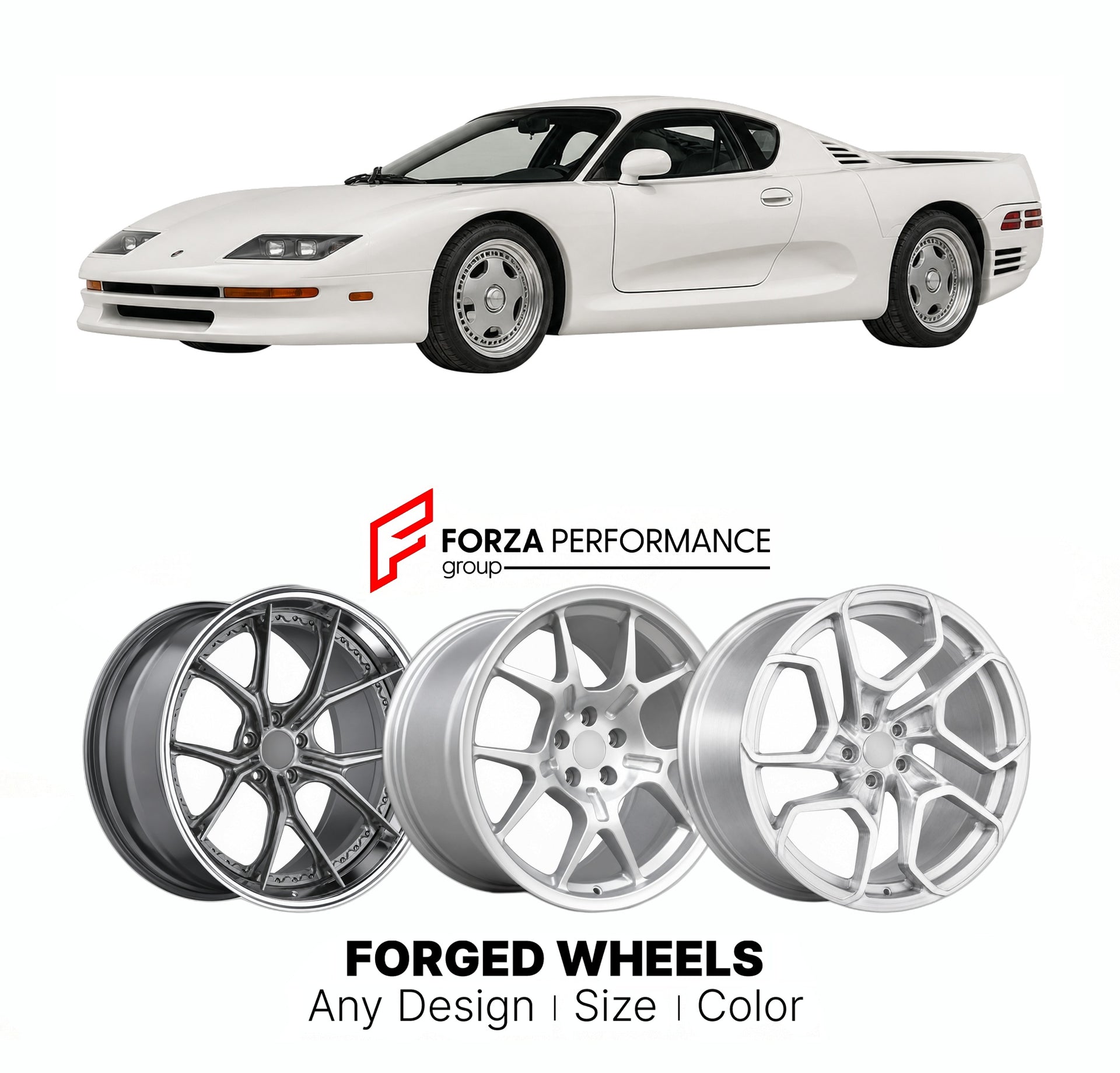 FORGED WHEELS RIMS for MOSLER CONSULIER GTP PRODUCTION 1990 - 1993

Custom forged wheels for Mosler Consulier GTP Production 1990 - 1993. Made-to-order monoblock, 2-piece and 3-piece rims in custom sizes, offsets, colors and finishes with guaranteed fitment.

We manufacture premium quality forged wheels rims for Mosler Consulier GTP Production 1990 - 1993 in any design, size, color.

THIS WHEEL DESIGN CAN BE CUSTOM-MADE FOR YOUR CAR IN ANY SIZE AND COLOR OPTIONS
Available in monoblock, 2-piece, 3-piece, duo