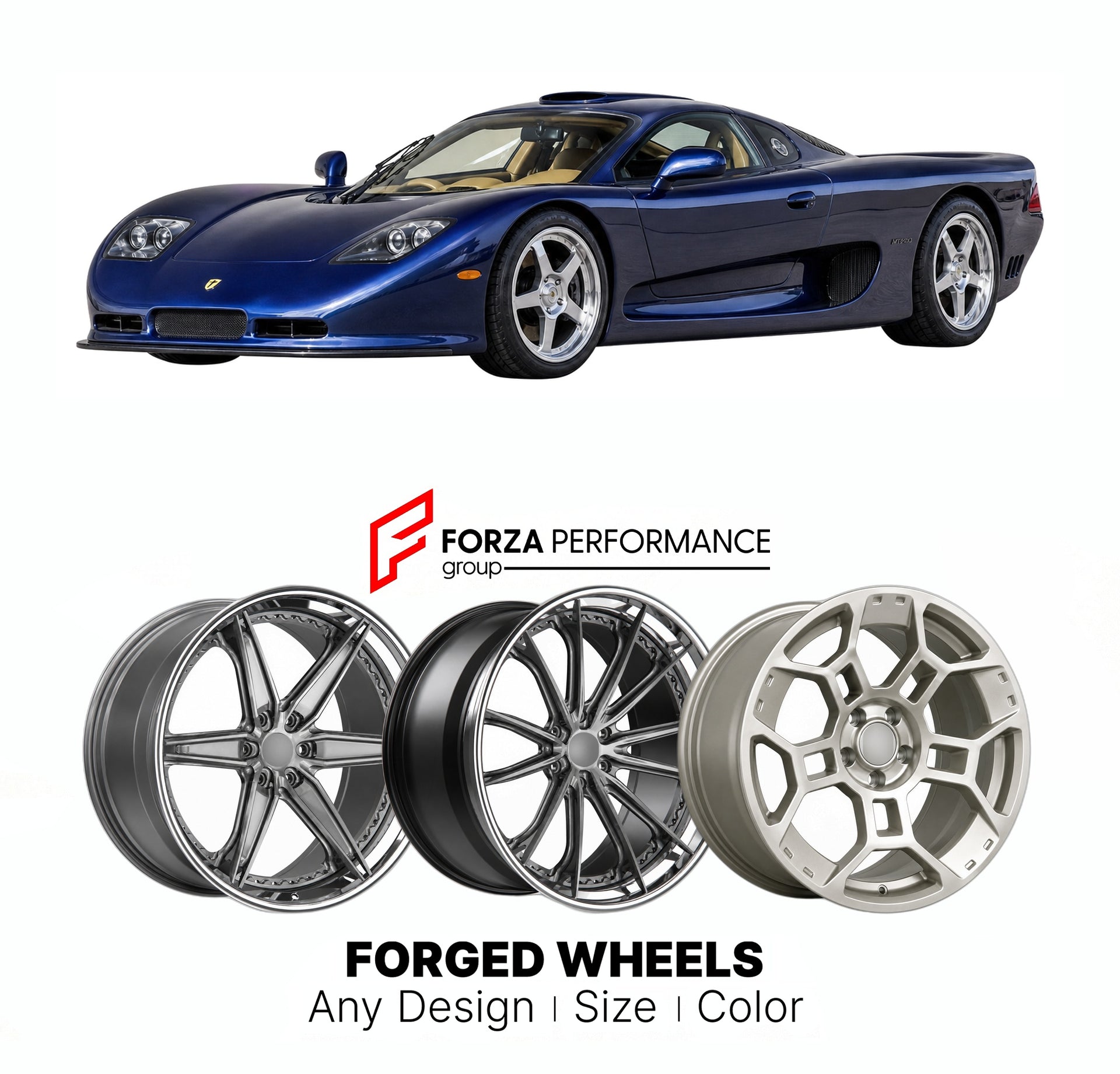 FORGED WHEELS RIMS for MOSLER MT900S PHOTON 2001 - 2011

Custom forged wheels for Mosler MT900S Photon 2001 - 2011. Made-to-order monoblock, 2-piece and 3-piece rims in custom sizes, offsets, colors and finishes with guaranteed fitment.

We manufacture premium quality forged wheels rims for Mosler MT900S Photon 2001 - 2011 in any design, size, color.

THIS WHEEL DESIGN CAN BE CUSTOM-MADE FOR YOUR CAR IN ANY SIZE AND COLOR OPTIONS
Available in monoblock, 2-piece, 3-piece, duoblock, beadlock
3D wheel renderin