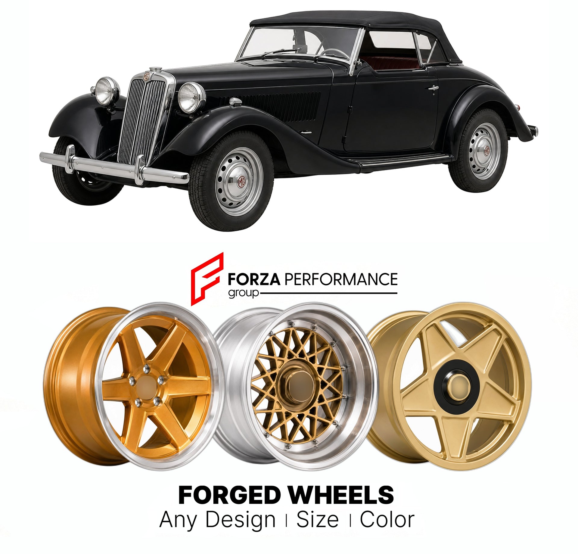 CUSTOM CLASSIC VINTAGE RESTOMOD RETRO OLD SCHOOL FORGED WHEELS RIMS for NG TA 1981 - 1990

Custom forged wheels for NG TA 1981 - 1990. Classic, vintage, restomod wheel designs made to order in custom sizes, offsets, colors and finishes.

We manufacture premium quality forged wheels rims for NG TA 1981 - 1990 in any design, size, color.

THIS WHEEL DESIGN CAN BE CUSTOM-MADE FOR YOUR CAR IN ANY SIZE AND COLOR OPTIONS
Available in monoblock, 2-piece, 3-piece, duoblock, beadlock
3D wheel renderings are provided