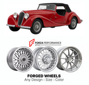 CUSTOM CLASSIC VINTAGE RESTOMOD RETRO OLD SCHOOL FORGED WHEELS RIMS for NG TC 1981 - 2000

Custom forged wheels for NG TC 1981 - 2000. Classic, vintage, restomod wheel designs made to order in custom sizes, offsets, colors and finishes.

We manufacture premium quality forged wheels rims for NG TC 1981 - 2000 in any design, size, color.

THIS WHEEL DESIGN CAN BE CUSTOM-MADE FOR YOUR CAR IN ANY SIZE AND COLOR OPTIONS
Available in monoblock, 2-piece, 3-piece, duoblock, beadlock
3D wheel renderings are provided