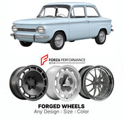 CUSTOM CLASSIC VINTAGE RESTOMOD RETRO OLD SCHOOL FORGED WHEELS RIMS for NSU PRINZ 1958 - 1973

Custom forged wheels for NSU Prinz 1958 - 1973. Classic, vintage, restomod wheel designs made to order in custom sizes, offsets, colors and finishes.

We manufacture premium quality forged wheels rims for NSU Prinz 1958 - 1973 in any design, size, color.

THIS WHEEL DESIGN CAN BE CUSTOM-MADE FOR YOUR CAR IN ANY SIZE AND COLOR OPTIONS
Available in monoblock, 2-piece, 3-piece, duoblock, beadlock
3D wheel renderings 
