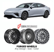 Custom forged wheels for Neta S 2022+. Made-to-order monoblock, 2-piece and 3-piece wheels in custom sizes, offsets, colors and finishes with guaranteed vehicle fitment.

We manufacture premium quality forged wheels rims for Neta S 2022+ in any design, size, color.

THIS WHEEL DESIGN CAN BE CUSTOM-MADE FOR YOUR CAR IN ANY SIZE AND COLOR OPTIONS
Available in monoblock, 2-piece, 3-piece, duoblock, beadlock
3D wheel renderings are provided according to the exact dimensions and specifications requested by the c