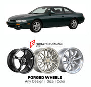 CUSTOM CLASSIC VINTAGE RESTOMOD RETRO OLD SCHOOL FORGED WHEELS RIMS for NISSAN 240SX S14 1995 - 1998

Custom forged wheels for Nissan 240SX S14 1995 - 1998. Classic, vintage, restomod and retro JDM wheel designs made to order in custom sizes, offsets, colors and finishes with guaranteed fitment.

We manufacture premium quality forged wheels rims for Nissan 240SX S14 1995 - 1998 in any design, size, color.

JDM WHEEL DESIGNS: our Japanese collection for sports cars and coupes includes designs inspired by Ray