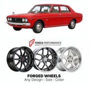 CUSTOM CLASSIC VINTAGE RESTOMOD RETRO OLD SCHOOL FORGED WHEELS RIMS for NISSAN LAUREL C30 1968 - 1972

Custom forged wheels for Nissan Laurel C30 1968 - 1972. Classic, vintage, restomod and retro JDM wheel designs made to order in custom sizes, offsets, colors and finishes with guaranteed fitment.

We manufacture premium quality forged wheels rims for Nissan Laurel C30 1968 - 1972 in any design, size, color.

JDM WHEEL DESIGNS: our Japanese collection for sedans and wagons includes designs inspired by Weds 