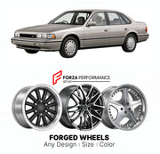 CUSTOM CLASSIC VINTAGE RESTOMOD RETRO OLD SCHOOL FORGED WHEELS RIMS for NISSAN MAXIMA J30 1988 - 1994

Custom forged wheels for Nissan Maxima J30 1988 - 1994. Classic, vintage, restomod and retro JDM wheel designs made to order in custom sizes, offsets, colors and finishes with guaranteed fitment.

We manufacture premium quality forged wheels rims for Nissan Maxima J30 1988 - 1994 in any design, size, color.

JDM WHEEL DESIGNS: our Japanese collection for sedans and wagons includes designs inspired by Weds 