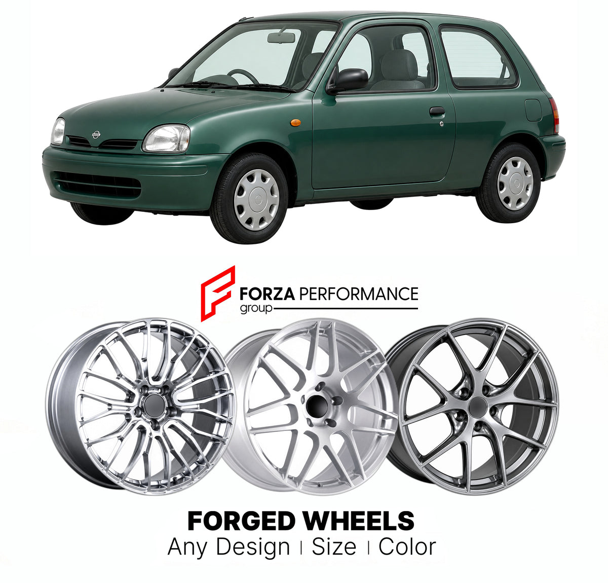 CUSTOM CLASSIC VINTAGE RESTOMOD RETRO OLD SCHOOL FORGED WHEELS RIMS for NISSAN MICRA MARCH K11 1992 - 2003

Custom forged wheels for Nissan Micra March K11 1992 - 2003. Classic, vintage, restomod and retro JDM wheel designs made to order in custom sizes, offsets, colors and finishes with guaranteed fitment.

We manufacture premium quality forged wheels rims for Nissan Micra March K11 1992 - 2003 in any design, size, color.

JDM WHEEL DESIGNS: our Japanese collection for hatchbacks, kei cars and MPVs include