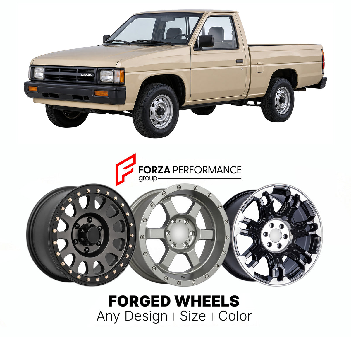 CUSTOM CLASSIC VINTAGE RESTOMOD RETRO OLD SCHOOL FORGED WHEELS RIMS for NISSAN NAVARA D21 1985 - 1997

Custom forged wheels for Nissan Navara D21 1985 - 1997. Classic, vintage, restomod and retro JDM wheel designs made to order in custom sizes, offsets, colors and finishes with guaranteed fitment.

We manufacture premium quality forged wheels rims for Nissan Navara D21 1985 - 1997 in any design, size, color.

JDM WHEEL DESIGNS: our Japanese collection for SUVs and pickups includes designs inspired by Bradle