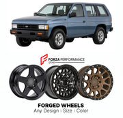 CUSTOM CLASSIC VINTAGE RESTOMOD RETRO OLD SCHOOL FORGED WHEELS RIMS for NISSAN PATHFINDER WD21 1986 - 1995

Custom forged wheels for Nissan Pathfinder WD21 1986 - 1995. Classic, vintage, restomod and retro JDM wheel designs made to order in custom sizes, offsets, colors and finishes with guaranteed fitment.

We manufacture premium quality forged wheels rims for Nissan Pathfinder WD21 1986 - 1995 in any design, size, color.

JDM WHEEL DESIGNS: our Japanese collection for SUVs and pickups includes designs ins