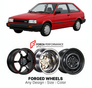 CUSTOM CLASSIC VINTAGE RESTOMOD RETRO OLD SCHOOL FORGED WHEELS RIMS for NISSAN PULSAR N13 1986 - 1990

Custom forged wheels for Nissan Pulsar N13 1986 - 1990. Classic, vintage, restomod and retro JDM wheel designs made to order in custom sizes, offsets, colors and finishes with guaranteed fitment.

We manufacture premium quality forged wheels rims for Nissan Pulsar N13 1986 - 1990 in any design, size, color.

JDM WHEEL DESIGNS: our Japanese collection for hatchbacks, kei cars and MPVs includes designs inspi