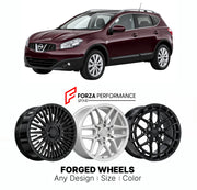 FORGED WHEELS RIMS for NISSAN QASHQAI ROGUE SPORT J10 2006 - 2009

Custom forged wheels for Nissan Qashqai Rogue Sport J10 2006 - 2009. Made-to-order monoblock, 2-piece and 3-piece rims in custom sizes, offsets, colors and finishes with guaranteed fitment.

We manufacture premium quality forged wheels rims for Nissan Qashqai Rogue Sport J10 2006 - 2009 in any design, size, color.

JDM WHEEL DESIGNS: our Japanese collection for SUVs and pickups includes designs inspired by Bradley V, Method Race Wheels, Forg