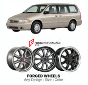 CUSTOM CLASSIC VINTAGE RESTOMOD RETRO OLD SCHOOL FORGED WHEELS RIMS for NISSAN QUEST V41 1998 - 2002

Custom forged wheels for Nissan Quest V41 1998 - 2002. Classic, vintage, restomod and retro JDM wheel designs made to order in custom sizes, offsets, colors and finishes with guaranteed fitment.

We manufacture premium quality forged wheels rims for Nissan Quest V41 1998 - 2002 in any design, size, color.

JDM WHEEL DESIGNS: our Japanese collection for hatchbacks, kei cars and MPVs includes designs inspired