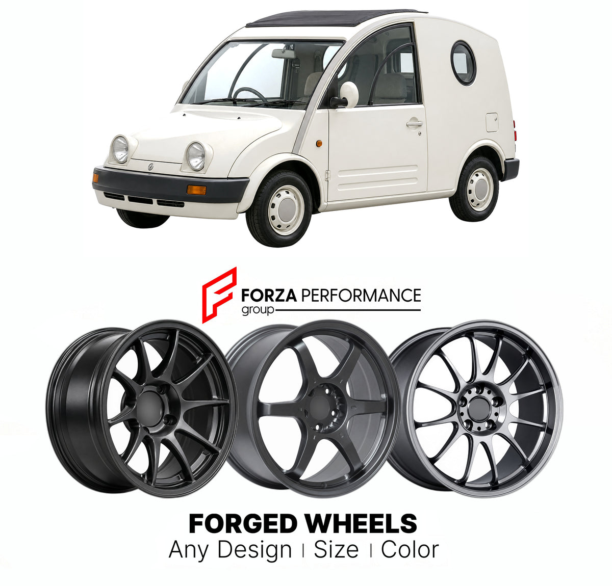 CUSTOM CLASSIC VINTAGE RESTOMOD RETRO OLD SCHOOL FORGED WHEELS RIMS for NISSAN S-CARGO G20 1989 - 1991

Custom forged wheels for Nissan S-Cargo G20 1989 - 1991. Classic, vintage, restomod and retro JDM wheel designs made to order in custom sizes, offsets, colors and finishes with guaranteed fitment.

We manufacture premium quality forged wheels rims for Nissan S-Cargo G20 1989 - 1991 in any design, size, color.

JDM WHEEL DESIGNS: our Japanese collection for hatchbacks, kei cars and MPVs includes designs in