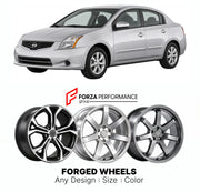 FORGED WHEELS RIMS for NISSAN SENTRA B16 2007 - 2012

Custom forged wheels for Nissan Sentra B16 2007 - 2012. Made-to-order monoblock, 2-piece and 3-piece rims in custom sizes, offsets, colors and finishes with guaranteed fitment.

We manufacture premium quality forged wheels rims for Nissan Sentra B16 2007 - 2012 in any design, size, color.

JDM WHEEL DESIGNS: our Japanese collection for sedans and wagons includes designs inspired by Weds Kranze, Wald, Leon Hardiritt, Vossen, Kuhl Racing, Aimgain, Work Whe