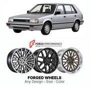 CUSTOM CLASSIC VINTAGE RESTOMOD RETRO OLD SCHOOL FORGED WHEELS RIMS for NISSAN SUNNY N13 1986 - 1991

Custom forged wheels for Nissan Sunny N13 1986 - 1991. Classic, vintage, restomod and retro JDM wheel designs made to order in custom sizes, offsets, colors and finishes with guaranteed fitment.

We manufacture premium quality forged wheels rims for Nissan Sunny N13 1986 - 1991 in any design, size, color.

JDM WHEEL DESIGNS: our Japanese collection for sedans and wagons includes designs inspired by Weds Kra