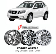 FORGED WHEELS RIMS for NISSAN TERRANO D10 2013 - 2022

Custom forged wheels for Nissan Terrano D10 2013 - 2022. Made-to-order monoblock, 2-piece and 3-piece rims in custom sizes, offsets, colors and finishes with guaranteed fitment.

We manufacture premium quality forged wheels rims for Nissan Terrano D10 2013 - 2022 in any design, size, color.

JDM WHEEL DESIGNS: our Japanese collection for SUVs and pickups includes designs inspired by Bradley V, Method Race Wheels, Forgiato, Kuhl Racing, Mugen, TRD, Rota,